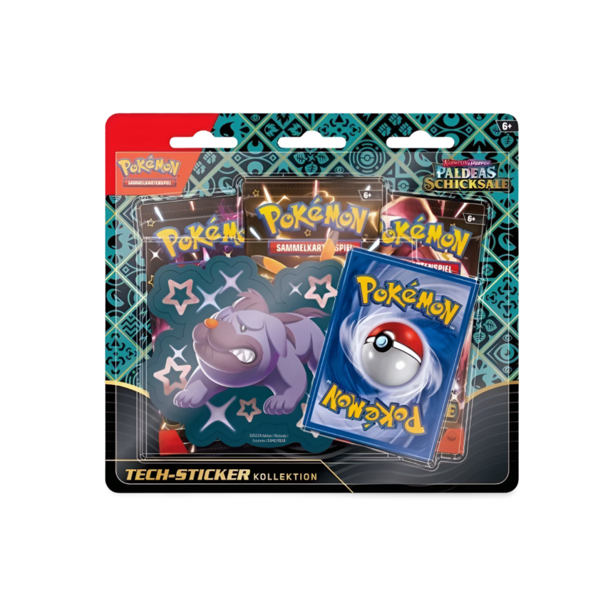Karmesin & Purpur: Paldeas Schicksale - Tech-Sticker-Kollektion mit 3 booster auf deutsch