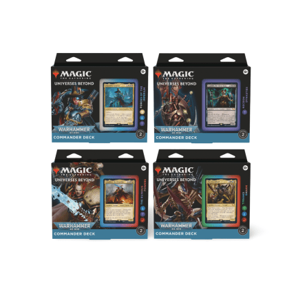 magic mtg warhammer 40k commander deck display box set universes beyond 1