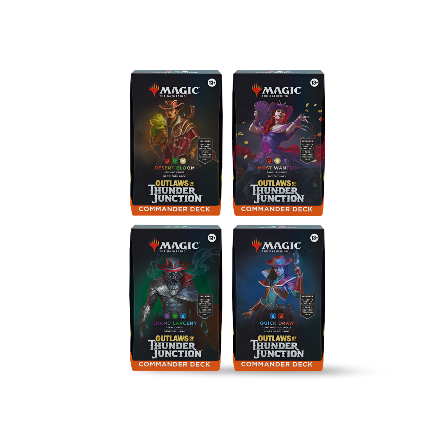 Outlaws of Thunder Junction Commander Deck Display (4 Decks) – Bild 1