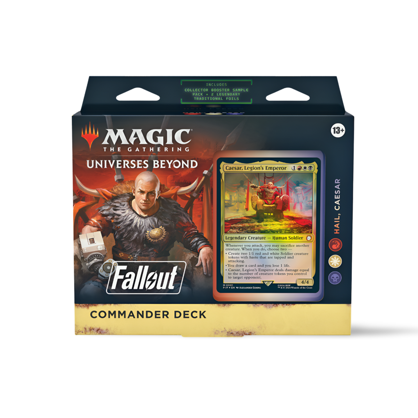 universes_beyond_fallout_commander_deck_hail_caesar_englisch_english_guenstig_billig_kaufen_tcg_mtg_1 Universes Beyond: Fallout Commander Deck Display (4 Decks) – Bild 2