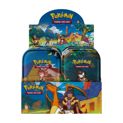 „Pokémon Zenit der Könige Mini Tin Display mit 10 Tins, Boosterpacks, Stickern und Sammelkarten – erhältlich bei TcG Love“