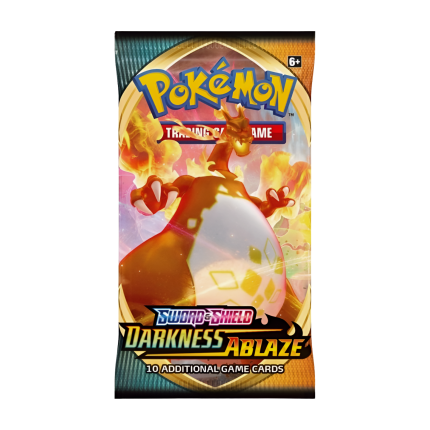 Pokémon Darkness Ablaze Booster – 10 cards incl. holo and code card, English, sealed & new!