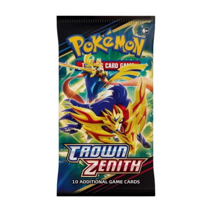 Pokémon Crown Zenith Boosterpack – 10 cards incl. holo and code, English version, factory sealed!