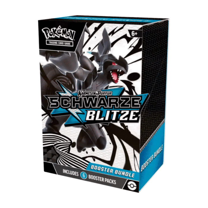 Pokémon Karmesin & Purpur Schwarze Blitze Booster Bundle mit 6 Boostern – Original Pokémon Sammelkarten deutsch