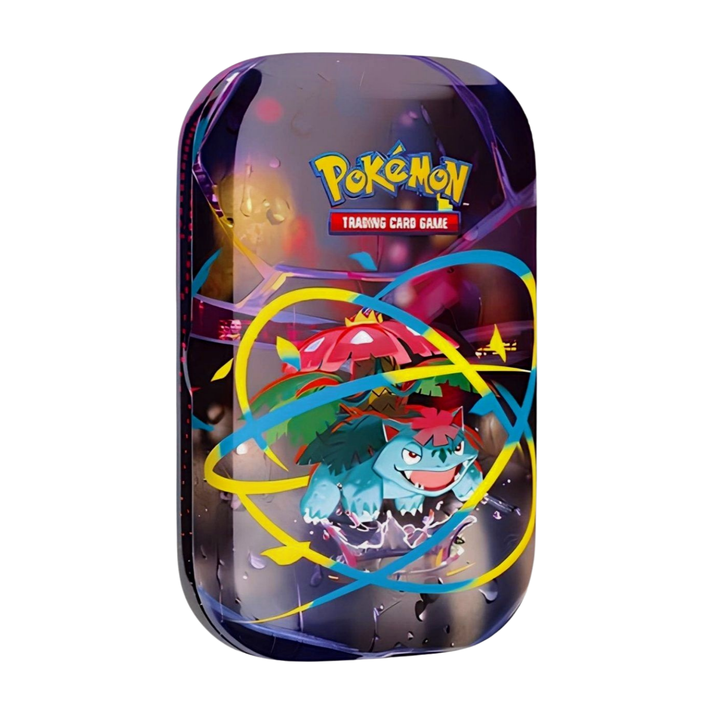 Pokémon Mega Entwicklung Mega-Bisaflor Mini Tin (deutsch), versiegelt und originalverpackt, zeigt Mega-Bisaflor auf der Vorderseite und den Inhalt.