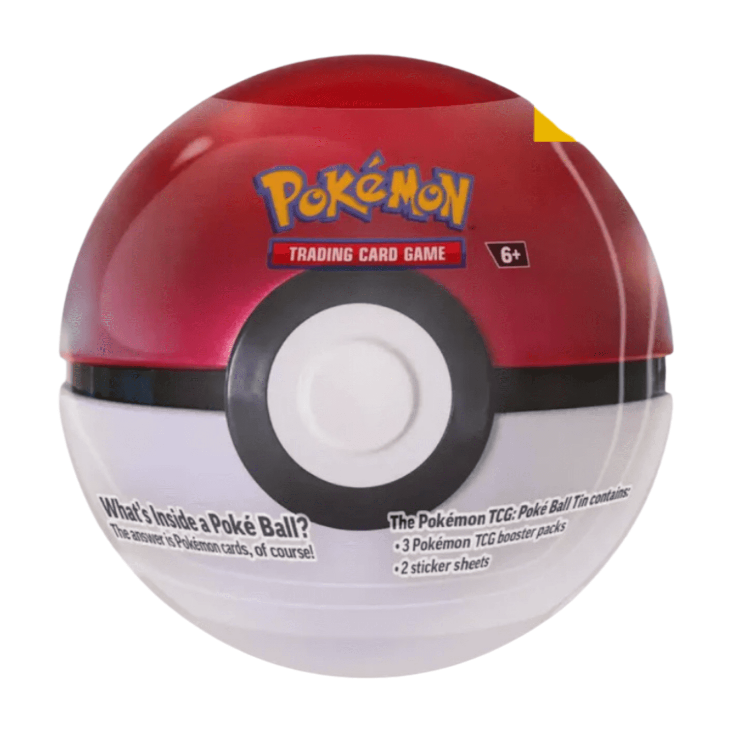 Pokémon Pokéball Tin Box Herbst 2025 (deutsch), versiegelt und originalverpackt, zeigt das klassische Pokéball-Motiv auf der Box, sowie die enthaltenen Boosterpacks und Stickerbögen.