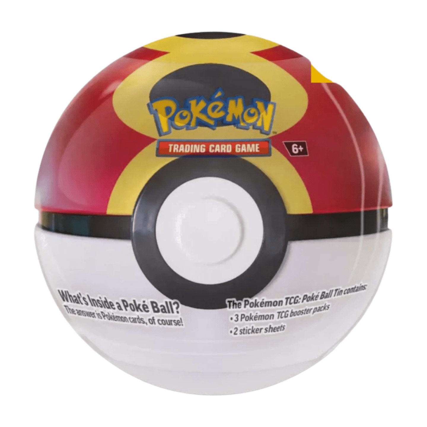 Pokémon Wiederball Tin Box Herbst 2025 (deutsch), versiegelt und originalverpackt, zeigt das Wiederball-Motiv auf der Box, sowie die enthaltenen Boosterpacks und Stickerbögen.