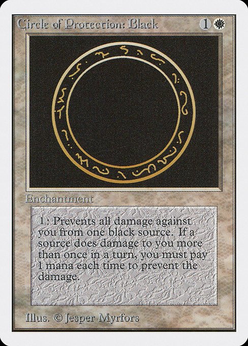 Circle of Protection: Black MTG Karte kaufen - Unlimited Edition - Englisch - TcG Love