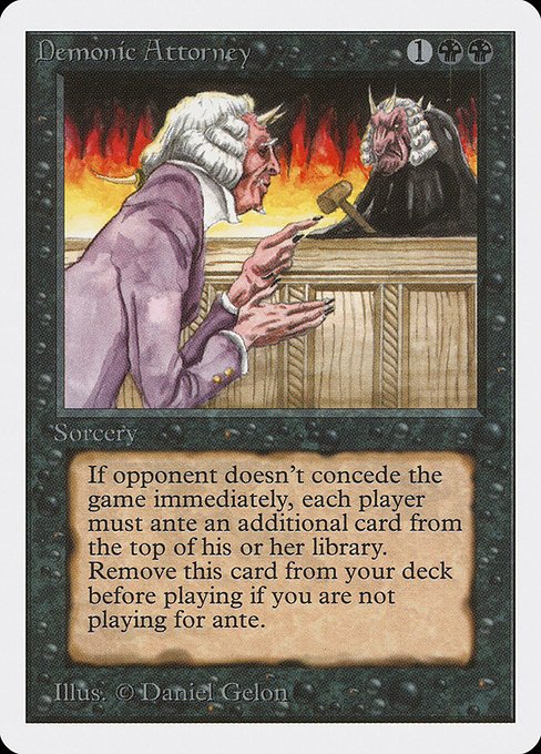Demonic Attorney MTG Karte kaufen - Unlimited Edition - Englisch - TcG Love