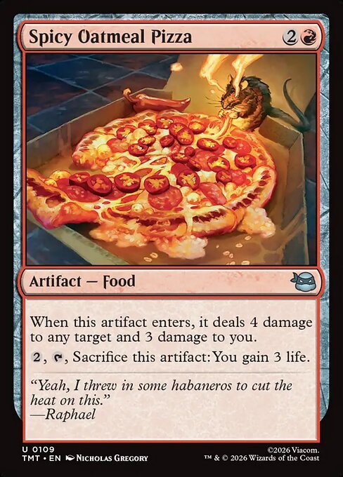 Spicy Oatmeal Pizza MTG Karte kaufen - Teenage Mutant Ninja Turtles - Englisch - TcG Love