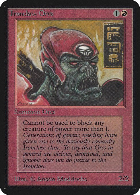 Ironclaw Orcs MTG Karte kaufen - Limited Edition Alpha - Englisch - TcG Love